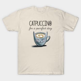 catpuccino: for a purrfect day by Blacklinesw9 T-Shirt